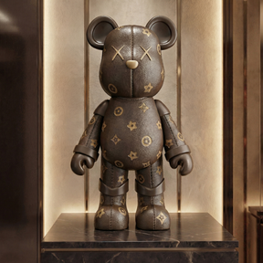 Atelier Home™ The LV Bear™ plush toy with soft fabric and detailed bear features, ideal for decorative or cuddly use
