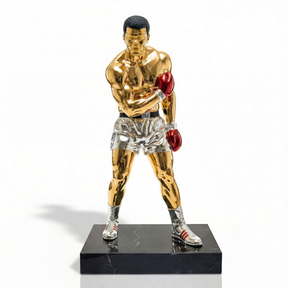 Muhammad Ali 40cm collectible figure by My Store, showing a detailed replica of the legendary boxer in a boxing stance.
