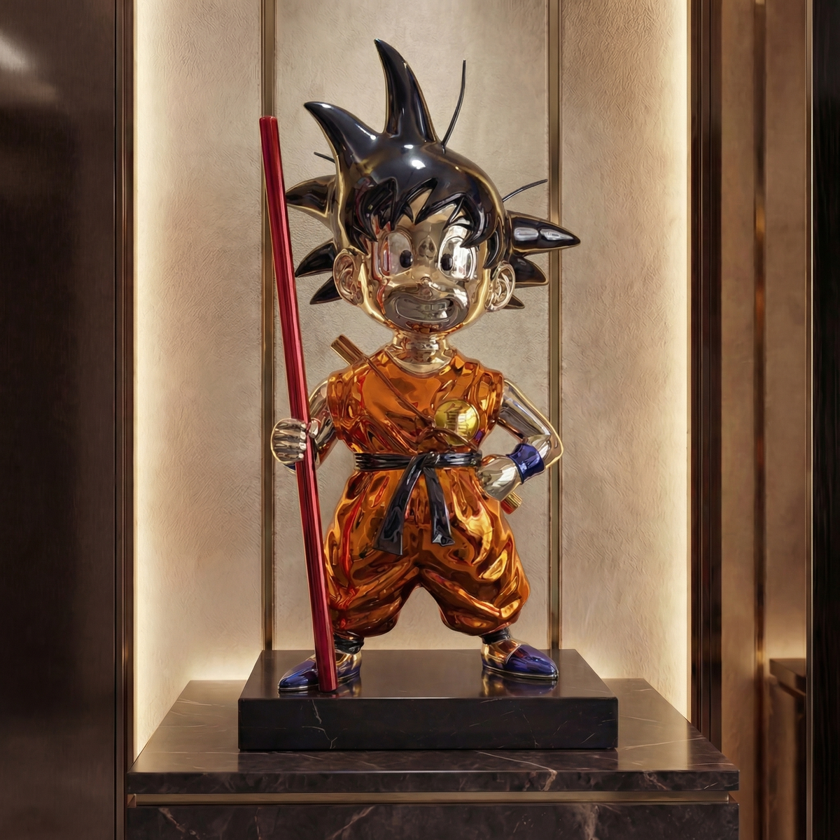 Goku™ Monopoly game by Atelier Home Gallery featuring a colorful game board and themed playing pieces on a white background.