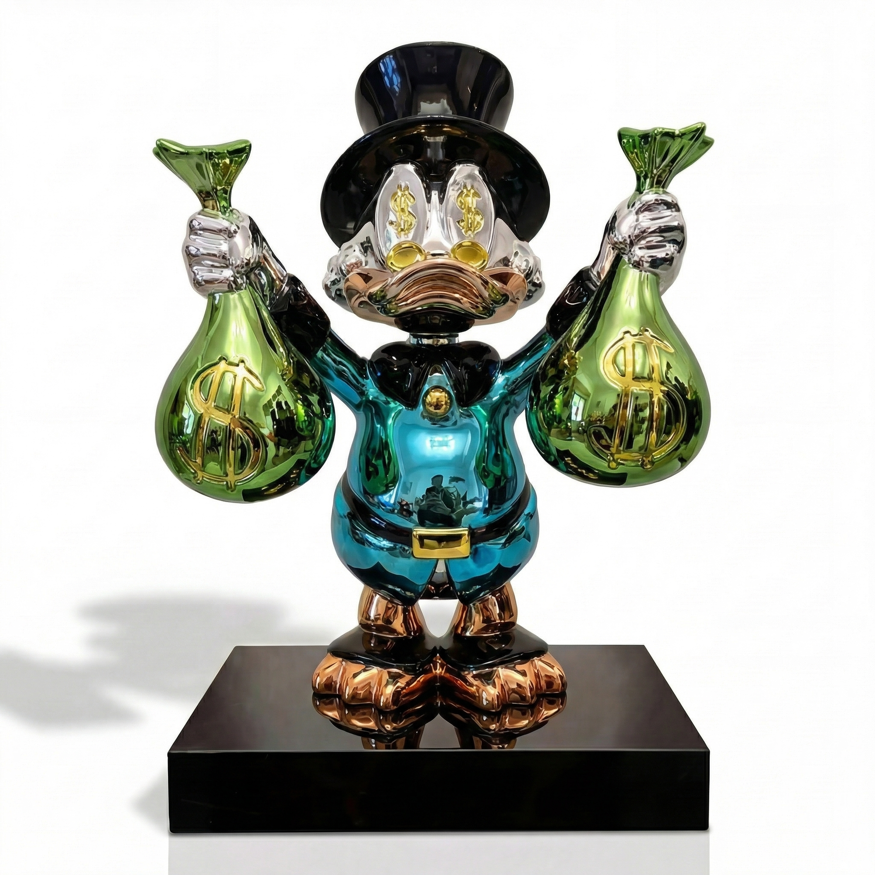 Illustration of Billionaire McDuck™ character from Atelier Home Gallery, featuring a detailed cartoon depiction of the wealthy duck.